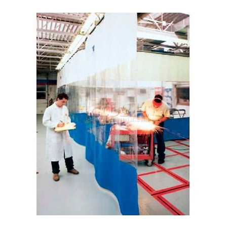 Goffs Goff's Stock Curtain with Hardware 12'W x 9'H - White, Clear, Blue 11084